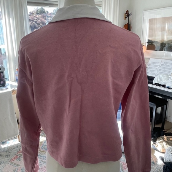 Rowing Blazers Cropped Rugby Shirt (Mauve, Medium) - Picture 6 of 9